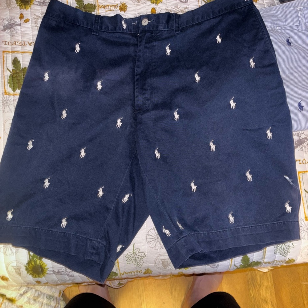 Polo by Ralph Lauren Blue Flat Front Shorts